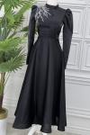 2855 Loya Elbise Siyah