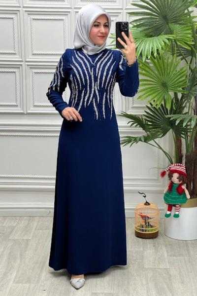 2859 Elbise İndigo