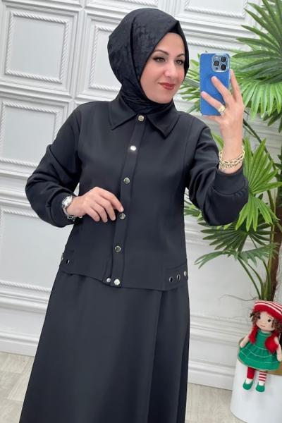 2862 Etekli Takım Siyah