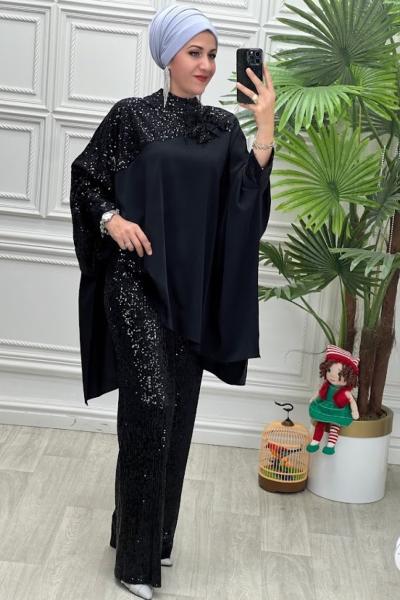 2885 Tunik Takım Siyah