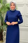 3001b Elbise İndigo