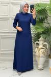3001b Elbise İndigo
