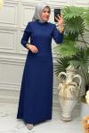 3001b Elbise İndigo
