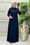 3001b Elbise Lacivert