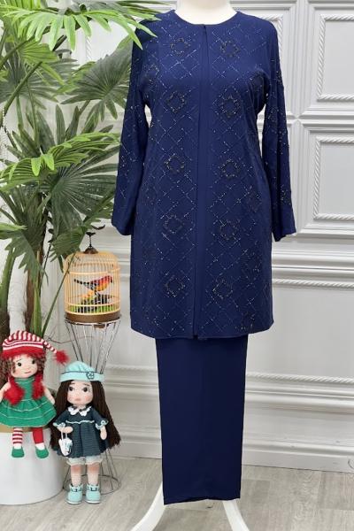 3009B Tunik Takım Lacivert