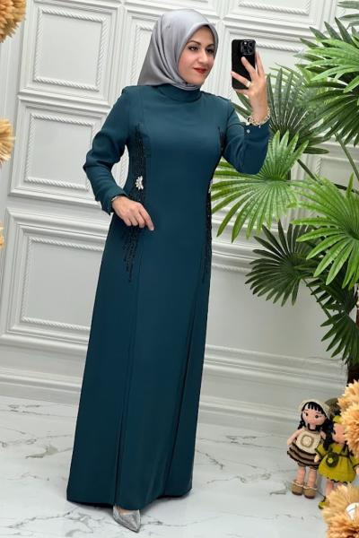 3011 Elbise  Zümrüt