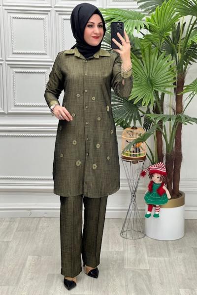 3013B Tunik Takım Yeşil