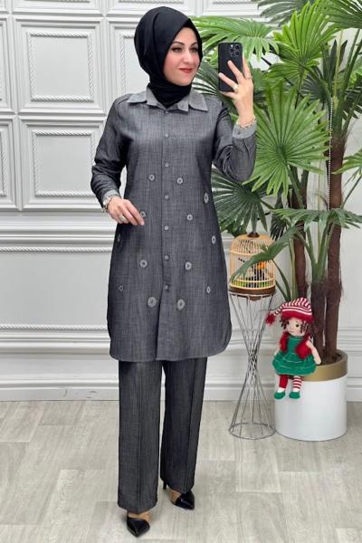 3013B Tunik Takım Antrasit