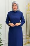 3014 Elbise İndigo