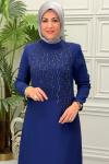 3019b Elbise İndigo