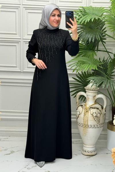 3019b Elbise Siyah