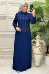 3022 Elbise  İndigo