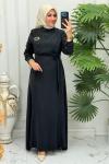 3057 Elbise Siyah