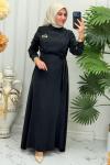 3057 Elbise Siyah