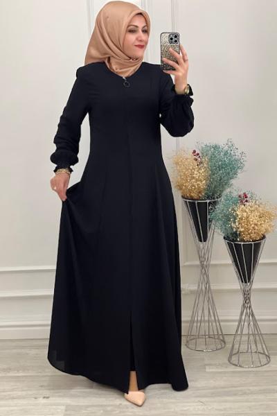 3061 Mevlana Kiloş Ferace Siyah Siyah