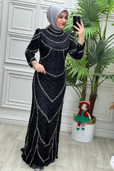 3104 Elbise Siyah