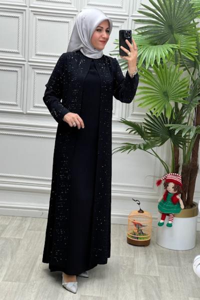 3107B Elbise Siyah