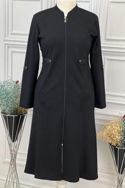 3109 Beli Deri Detay Ara Boy Kap  Anadolu Siyahı