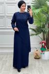 3118 Avşar elbise İndigo