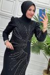 3146 Elbise  Siyah
