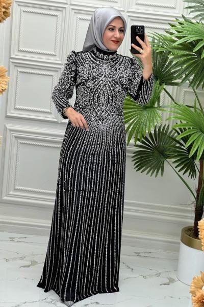 3150B Elbise  Siyah