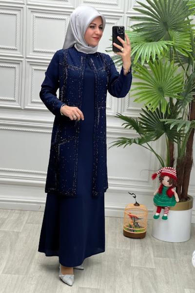 3153 Elbise İndigo