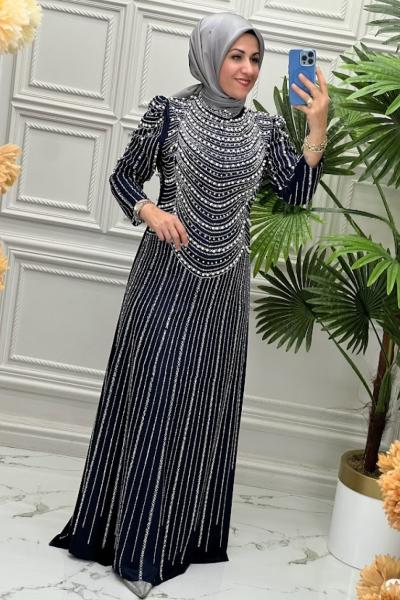 31533 Elbise   Lacivert