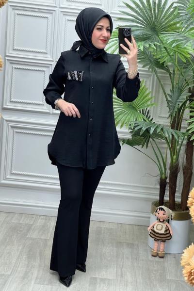 3159 Tunik Siyah