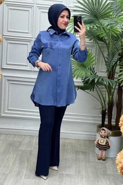 3159 Tunik Mavi