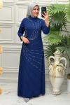 3163 Elbise İndigo
