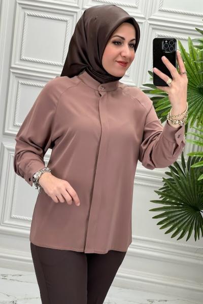 3164B Gömlek Kahverengi