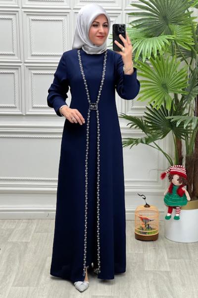 3175 Elbise İndigo