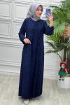 3184 Elbise Lacivert