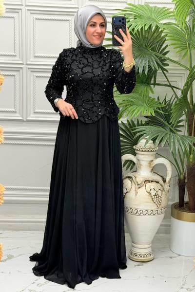 3185 Elbise Siyah
