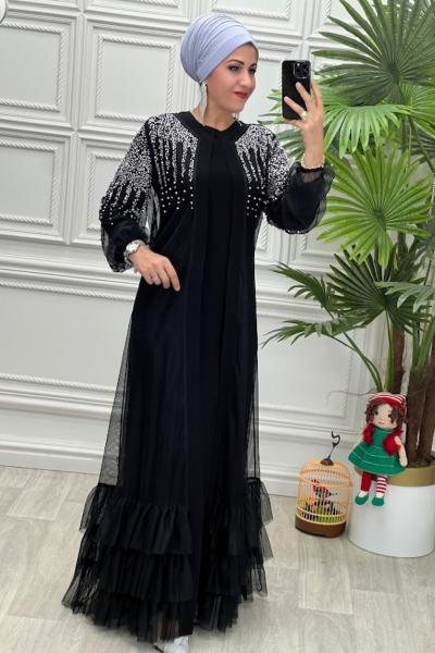 3191 Elbise  Siyah
