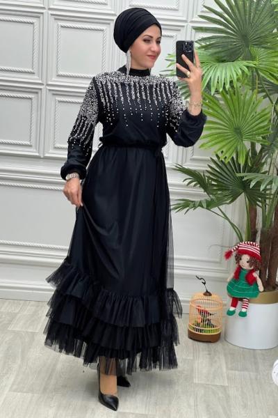 3195 Elbise Siyah