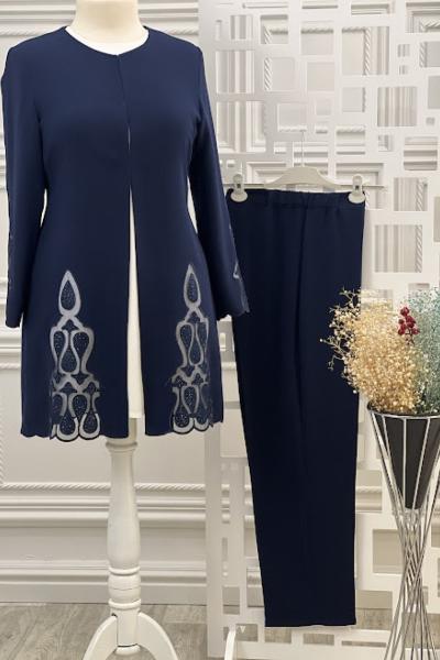 3302 Anne 3 Lü Takım Lacivert Lacivert