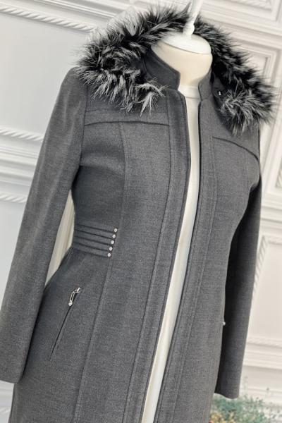 336 Kaşmir Kaban  Gri