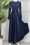 3368  Rosa Elbise Lacivert