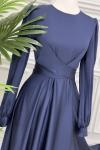 3368  Rosa Elbise Lacivert
