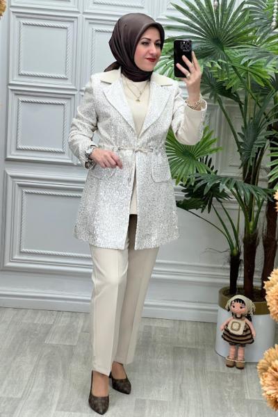 3387 Tunik Takım Taş Rengi