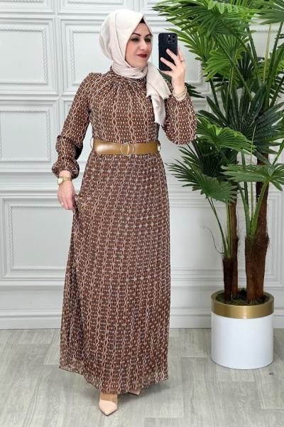 3420 Feza Elbise  Taba