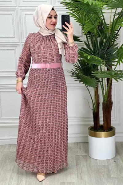 3420 Feza Elbise  Pembe