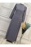 3480 Kalem Elbise Gri Diğer