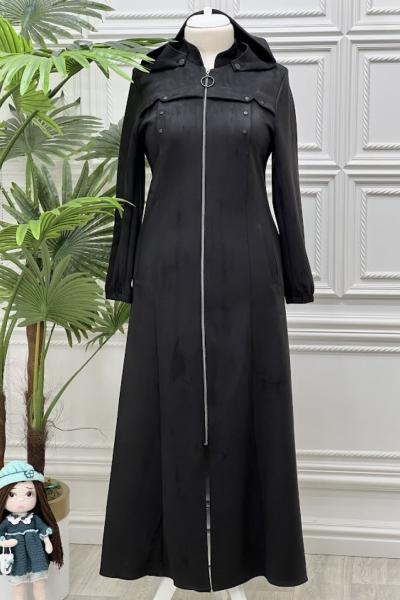 3518 SUET MANTO Siyah