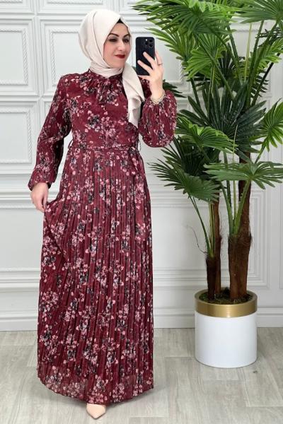 3533 Lamia Elbise  Bordo