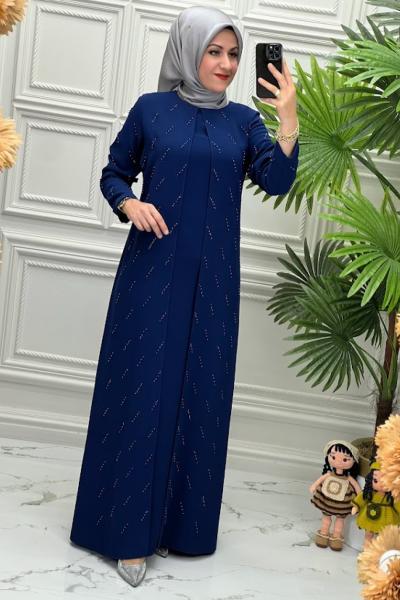 3604  Elbise  Lacivert