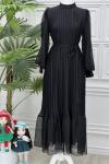 3747 Gülendam Elbise Siyah
