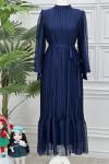3747 Gülendam Elbise Lacivert