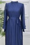 3747 Gülendam Elbise Lacivert